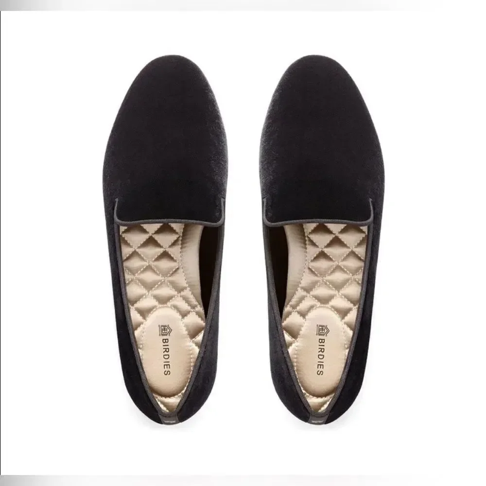 Birdies Black Velvet Loafers Women’s 11
